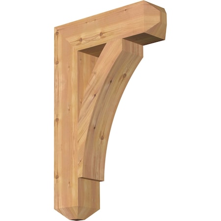 Ekena Millwork Thorton Craftsman Smooth Bracket, Western Red Cedar, 5 1/2"W x 22"D x 34"H BKT06X22X34THR04SWR